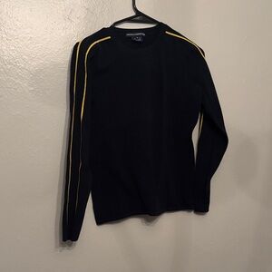 Ralph Lauren Golf Black Sweater with Yellow Stripes (s)